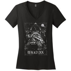 Behold Dog Turtle Elden Merch Women's V-Neck T-Shirt