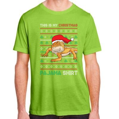 Bearded Dragon This Is My Christmas Pajama Gift Adult ChromaSoft Performance T-Shirt