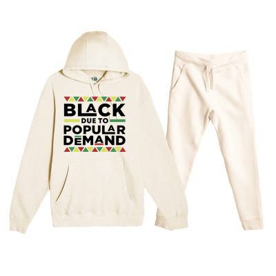 Black Due To Popular Ded African American History Melanin Gift Premium Hooded Sweatsuit Set