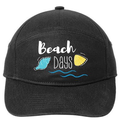 Beach Days Travel Vacation Summer 7-Panel Snapback Hat