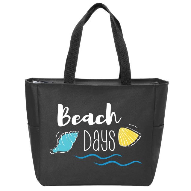 Beach Days Travel Vacation Summer Zip Tote Bag