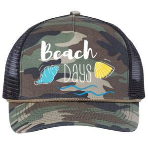 Beach Days Travel Vacation Summer Retro Rope Trucker Hat Cap