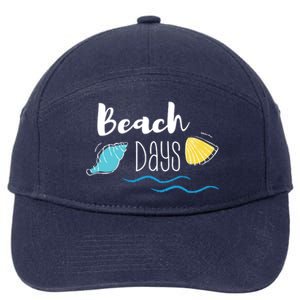 Beach Days Travel Vacation Summer 7-Panel Snapback Hat