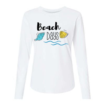 Beach Days Travel Vacation Summer Womens Cotton Relaxed Long Sleeve T-Shirt