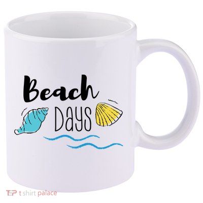 Beach Days Travel Vacation Summer 11oz C Handle Ceramic Mug