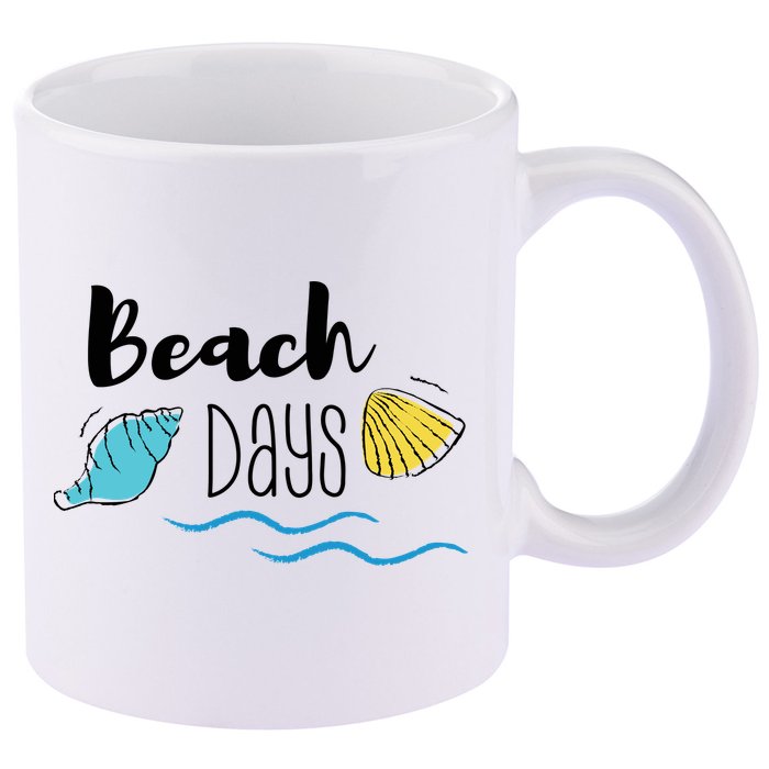 Beach Days Travel Vacation Summer 11oz C Handle Ceramic Mug