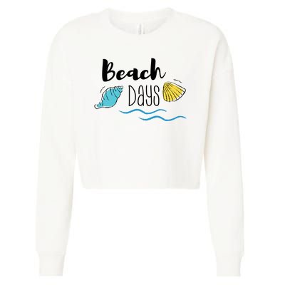 Beach Days Travel Vacation Summer Cropped Pullover Crew