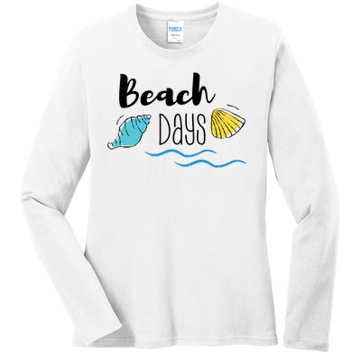 Beach Days Travel Vacation Summer Ladies Long Sleeve Shirt