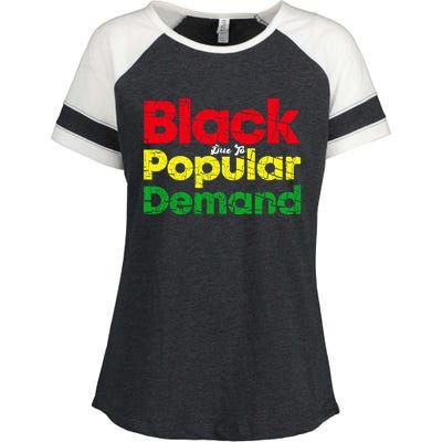 Black Due To Popular Ded History Melanin Equality Gift Enza Ladies Jersey Colorblock Tee