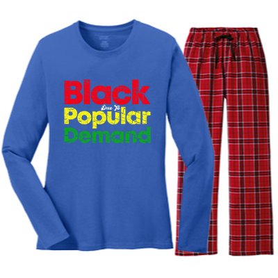 Black Due To Popular Ded History Melanin Equality Gift Women's Long Sleeve Flannel Pajama Set 