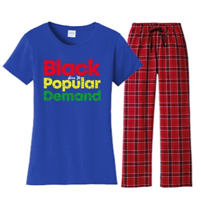 Black Due To Popular Ded History Melanin Equality Gift Women's Flannel Pajama Set