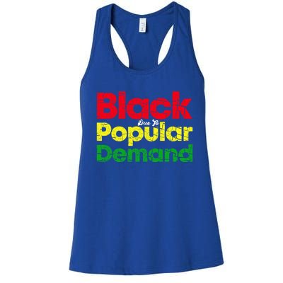 Black Due To Popular Ded History Melanin Equality Gift Women's Racerback Tank