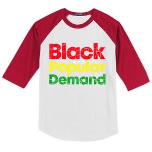 Black Due To Popular Ded History Melanin Equality Gift Kids Colorblock Raglan Jersey