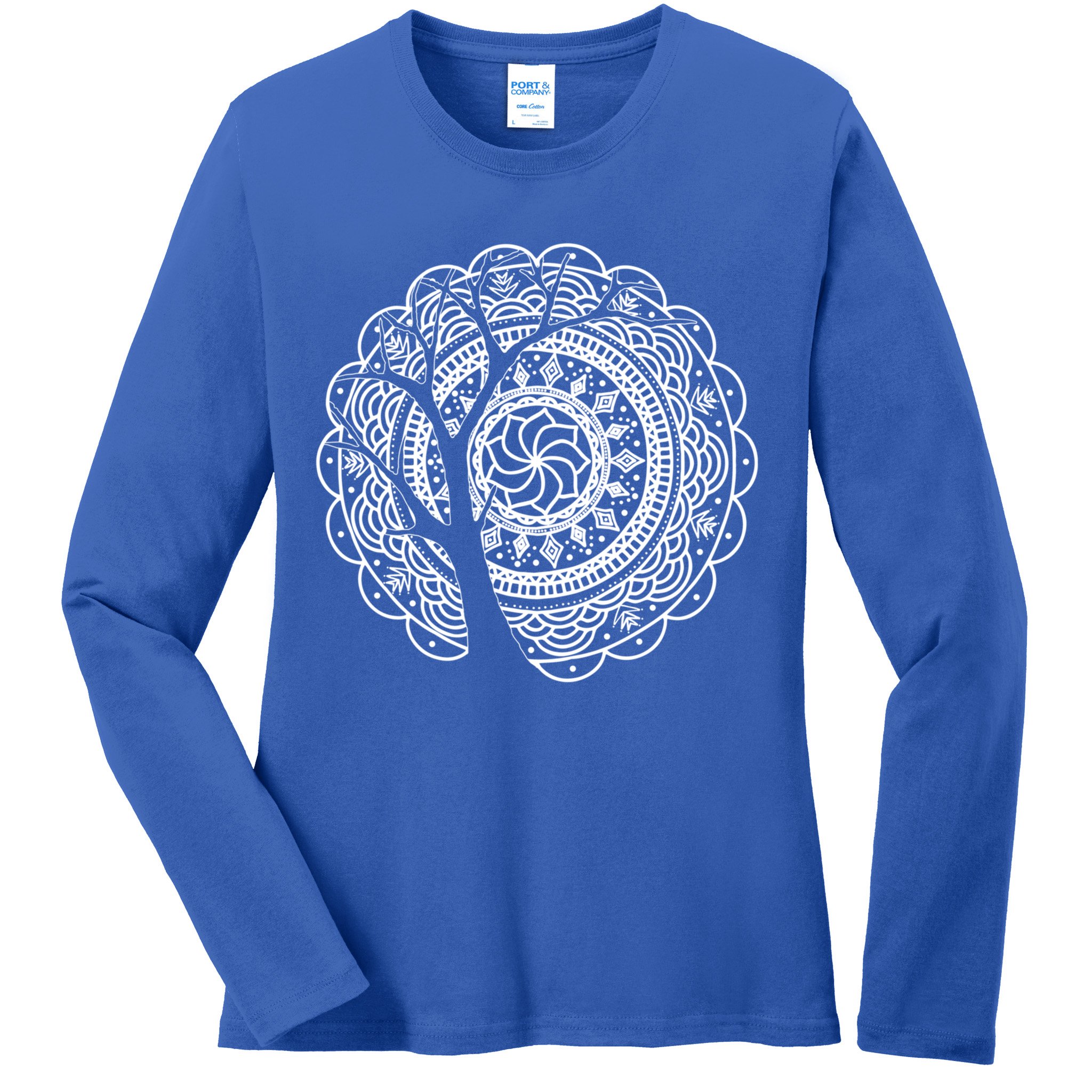 Bohemian Dala Tree Shadow Gift Gypsy Soul Boho Gift Ladies Long Sleeve Shirt