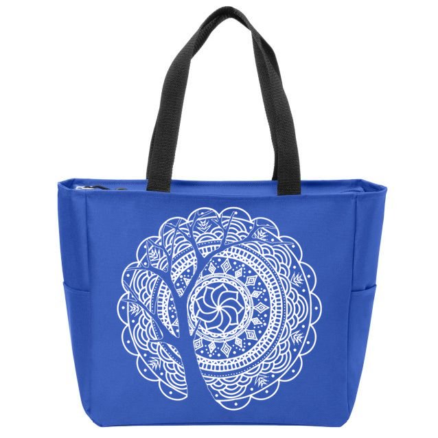 Bohemian Dala Tree Shadow Gift Gypsy Soul Boho Gift Zip Tote Bag