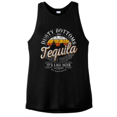 Bottom Dusty Three Amigos Fitted Mexico Tequila Lover Ladies PosiCharge Tri-Blend Wicking Tank