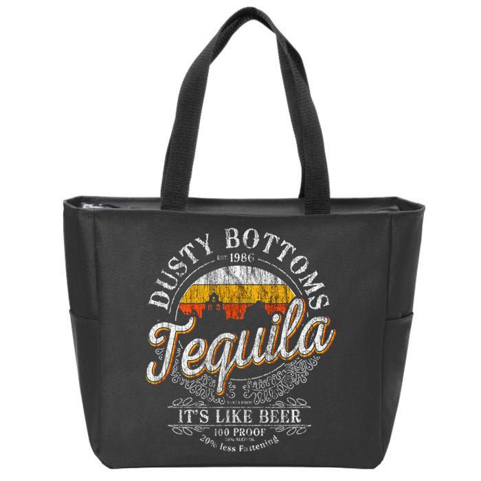 Bottom Dusty Three Amigos Fitted Mexico Tequila Lover Zip Tote Bag