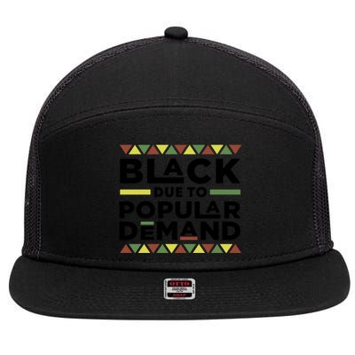 Black Due To The Popular Ded History Melanin Meaningful Gift 7 Panel Mesh Trucker Snapback Hat