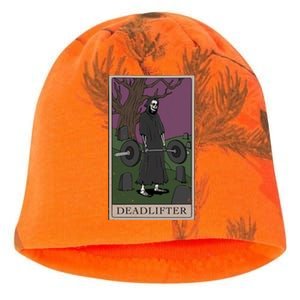 Bodybuilding Deadlifter Tarot Card Strength Training Gift Kati - Camo Knit Beanie