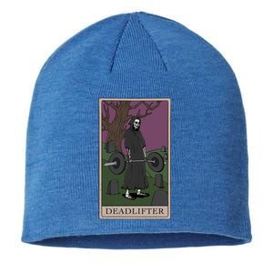 Bodybuilding Deadlifter Tarot Card Strength Training Gift Sustainable Beanie