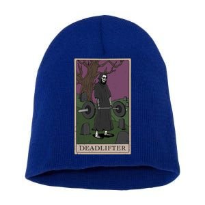 Bodybuilding Deadlifter Tarot Card Strength Training Gift Short Acrylic Beanie