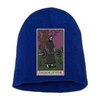 Bodybuilding Deadlifter Tarot Card Strength Training Gift Short Acrylic Beanie