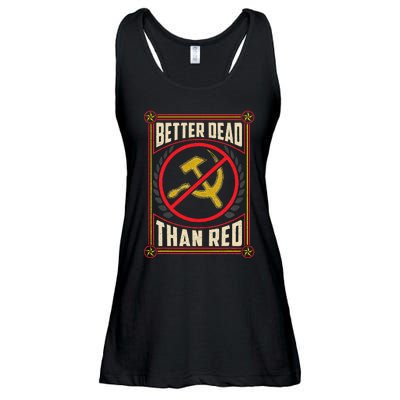 Better Dead Than Red Funny Cold War Era Anti Communism Fun Ladies Essential Flowy Tank