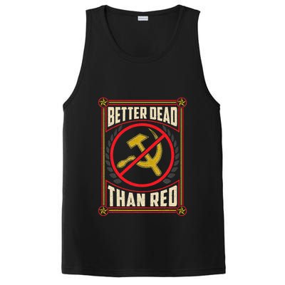 Better Dead Than Red Funny Cold War Era Anti Communism Fun PosiCharge Competitor Tank
