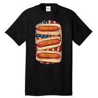 Bad Day To Be A Hot Dog July 4th Patriotic Summer Bbq Funny Tall T-Shirt