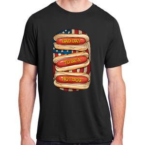 Bad Day To Be A Hot Dog July 4th Patriotic Summer Bbq Funny Adult ChromaSoft Performance T-Shirt