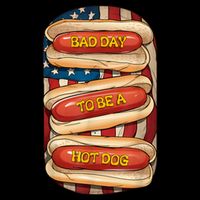 Bad Day To Be A Hot Dog July 4th Patriotic Summer Bbq Funny Drawstring Bag
