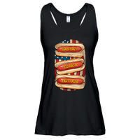 Bad Day To Be A Hot Dog July 4th Patriotic Summer Bbq Funny Ladies Essential Flowy Tank