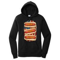 Bad Day To Be A Hot Dog July 4th Patriotic Summer Bbq Funny Women's Pullover Hoodie