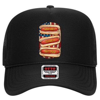 Bad Day To Be A Hot Dog July 4th Patriotic Summer Bbq Funny Trucker Hat