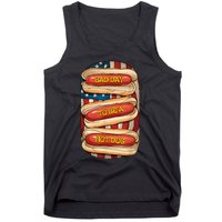 Bad Day To Be A Hot Dog July 4th Patriotic Summer Bbq Funny Tank Top