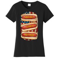 Bad Day To Be A Hot Dog July 4th Patriotic Summer Bbq Funny Women's T-Shirt