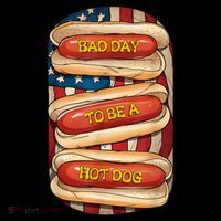 Bad Day To Be A Hot Dog July 4th Patriotic Summer Bbq Funny Womens T-Shirt