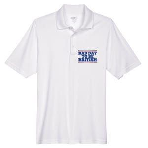 Bad Day To Be British Funny 4th Of July Men's Origin Performance Pique Polo