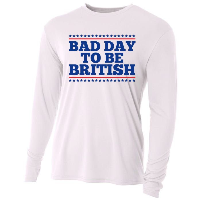 Bad Day To Be British Funny 4th Of July Cooling Performance Long Sleeve Crew