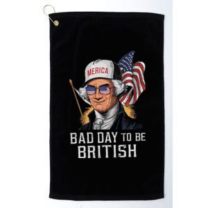 Bad Day To Be British Patriotic George Washington 4th July Platinum Collection Golf Towel