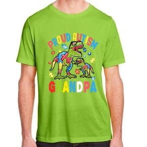 Big Dinosaur Tcute Giftrex And Autism Proud Autism Grandpa Cute Gift Adult ChromaSoft Performance T-Shirt