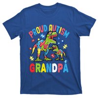 Big Dinosaur Tcute Giftrex And Autism Proud Autism Grandpa Cute Gift T-Shirt