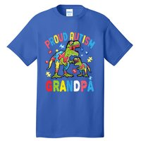 Big Dinosaur Tcute Giftrex And Autism Proud Autism Grandpa Cute Gift Tall T-Shirt