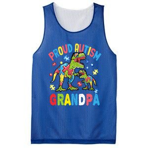 Big Dinosaur Tcute Giftrex And Autism Proud Autism Grandpa Cute Gift Mesh Reversible Basketball Jersey Tank