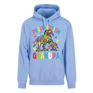 Big Dinosaur Tcute Giftrex And Autism Proud Autism Grandpa Cute Gift Unisex Surf Hoodie