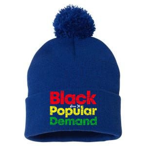 Black Due To Popular Ded History Melanin Equality Cool Gift Pom Pom 12in Knit Beanie