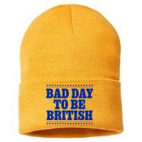 Bad Day To Be British Funny 4th Of July Sustainable Knit Beanie