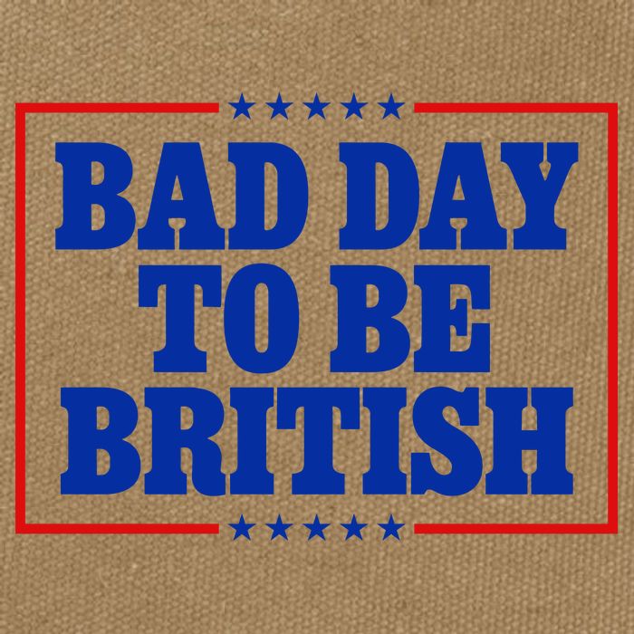 Bad Day To Be British Funny 4th Of July Cotton Canvas Backpack