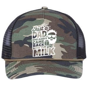 Bearded Dad That Always Came Back With The Milk Retro Rope Trucker Hat Cap