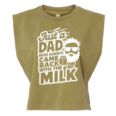 Bearded Dad That Always Came Back With The Milk Garment-Dyed Women's Muscle Tee